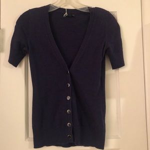 Banana republic blue short sleeve cardigan